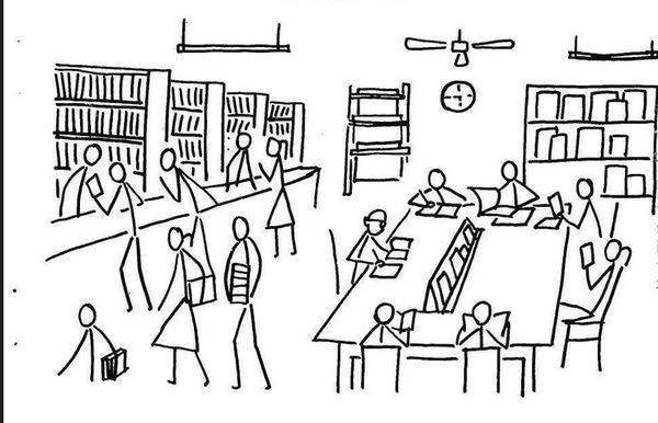 图书馆简笔画 图书馆简笔画儿童画