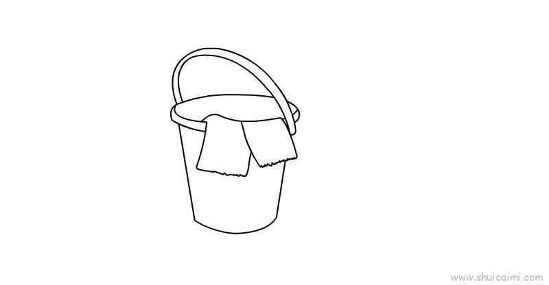 清洁工具儿童画怎么画 清洁工具简笔画步骤