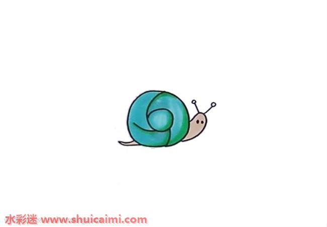 用数字画蜗牛怎么画 用数字画蜗牛简笔画图片彩色