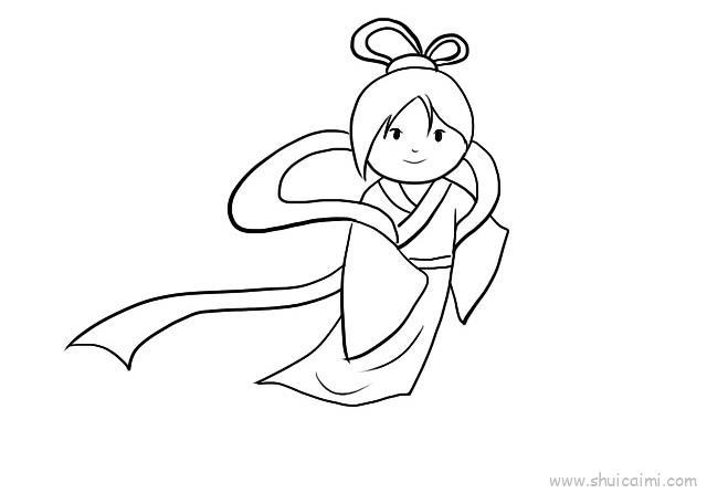 嫦娥奔月儿童画怎么画 嫦娥奔月简笔画图片