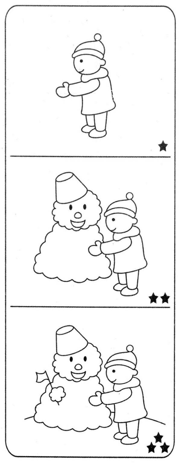堆雪人简笔画图片大全 堆雪人简笔画图片大全大图