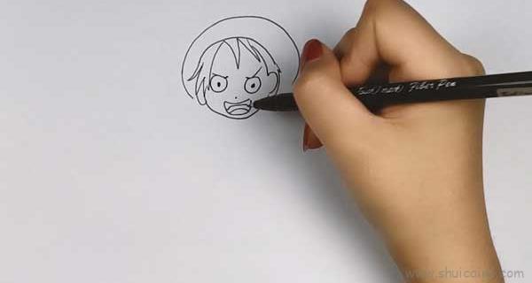 路飞儿童画怎么画 路飞简笔画顺序