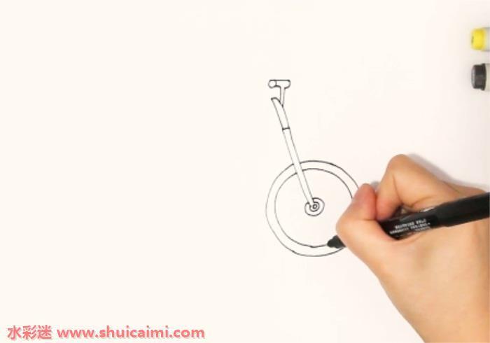 小黄车怎么画 小黄车简笔画漂亮卡通