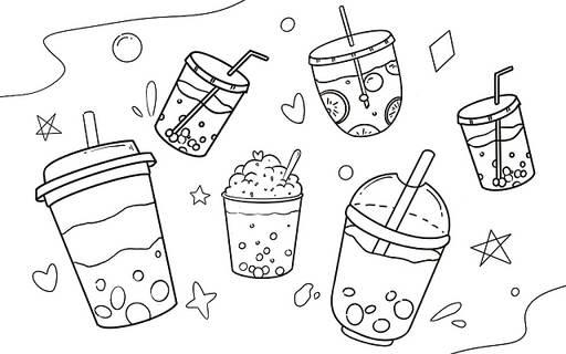 奶茶简笔画 奶茶简笔画彩色