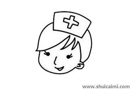 卡通护士简笔画步骤教程