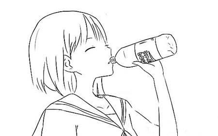 喝水简笔画 喝水简笔画幼儿园
