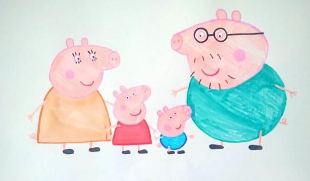 全家福简笔画四口之家 全家福简笔画四口之家两个女孩