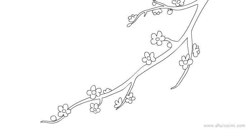 古诗梅花配图儿童画怎么画 古诗梅花配图简笔画简单