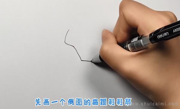 高跟鞋简笔画怎么画 高跟鞋简笔画图片大全