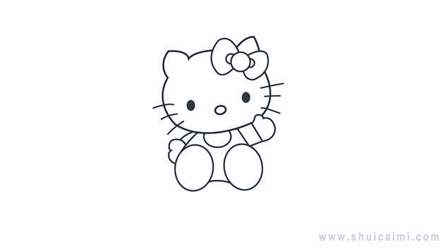 hello kitty简笔画怎么画 hello kitty简笔画简单又好看