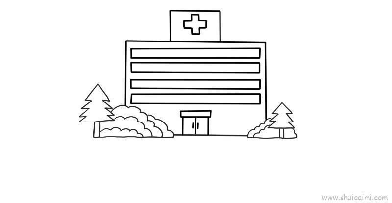 火神山医院儿童画怎么画 火神山医院简笔画简单
