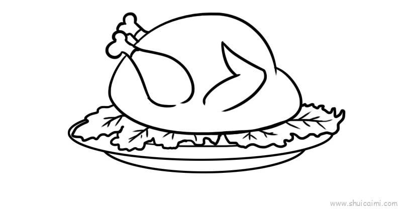 感恩节火鸡儿童画怎么画 感恩节火鸡简笔画简单