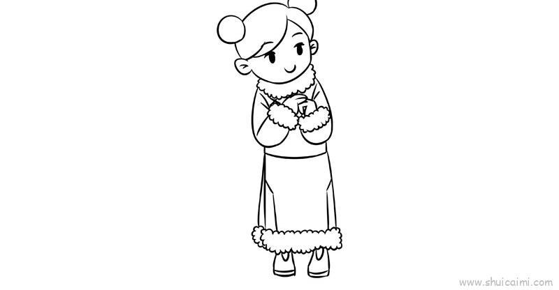 过年娃娃儿童画怎么画 过年娃娃简笔画顺序