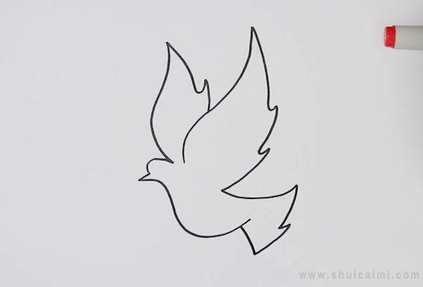 和平鸽简笔画怎么画 和平鸽简笔画画法
