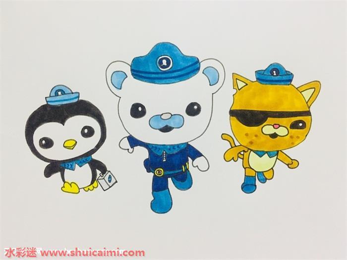 海底小纵队怎么画 海底小纵队简笔画简单好看