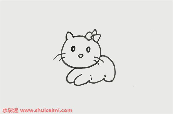 猫怎么画 猫简笔画彩色