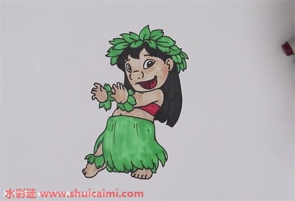 星际宝贝莉萝怎么画 星际宝贝莉萝简笔画画法