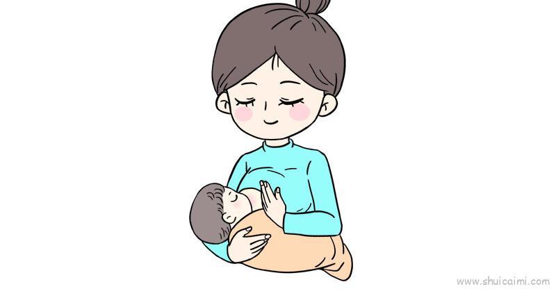 哺乳妈妈儿童画怎么画 哺乳妈妈简笔画图片大全
