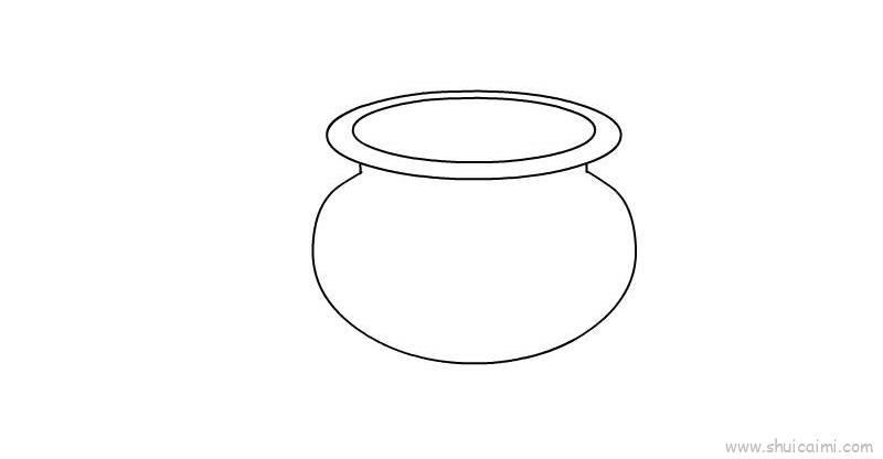 药罐火炉儿童画怎么画 药罐火炉简笔画简单