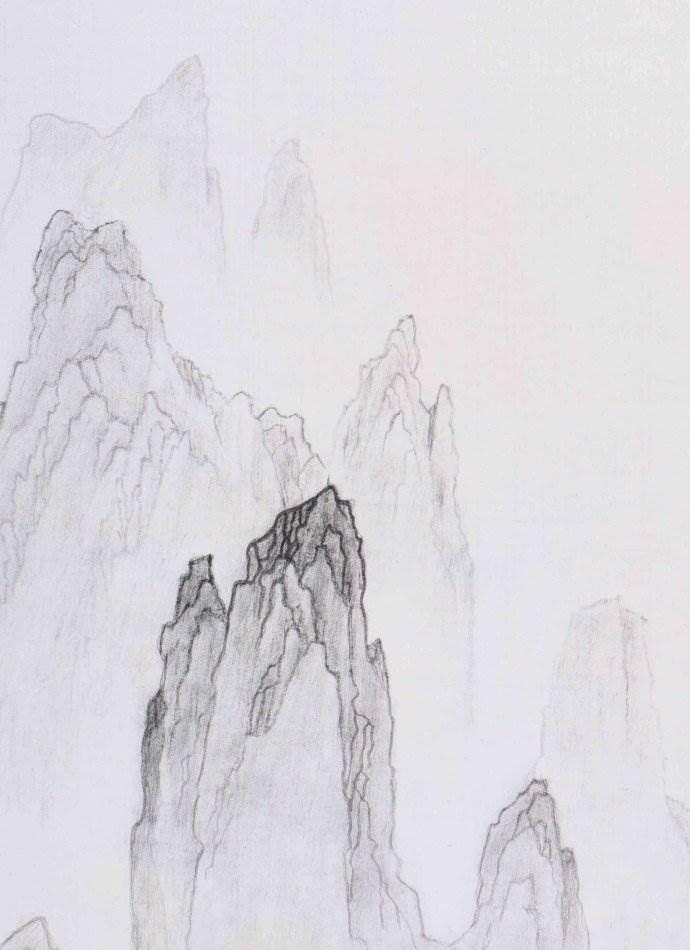 山水画简笔画构图 山水画简笔画画法