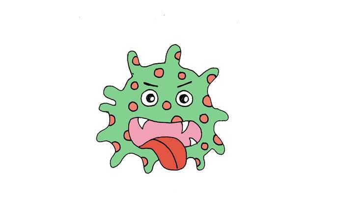 细菌简笔画 细菌简笔画可爱