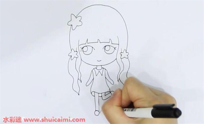 马尾女孩简笔画怎么画?马尾女孩简笔画的详细步骤教程