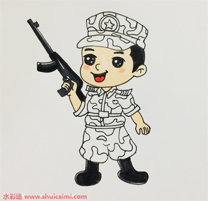 特种兵怎么画 特种兵简笔画图片大全彩色