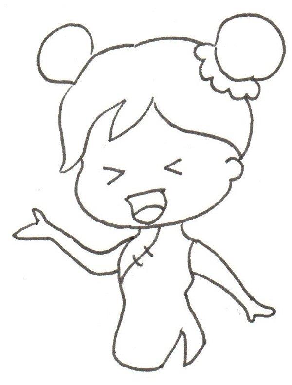 小女孩的简笔画怎么画 小女孩的简笔画图片大全