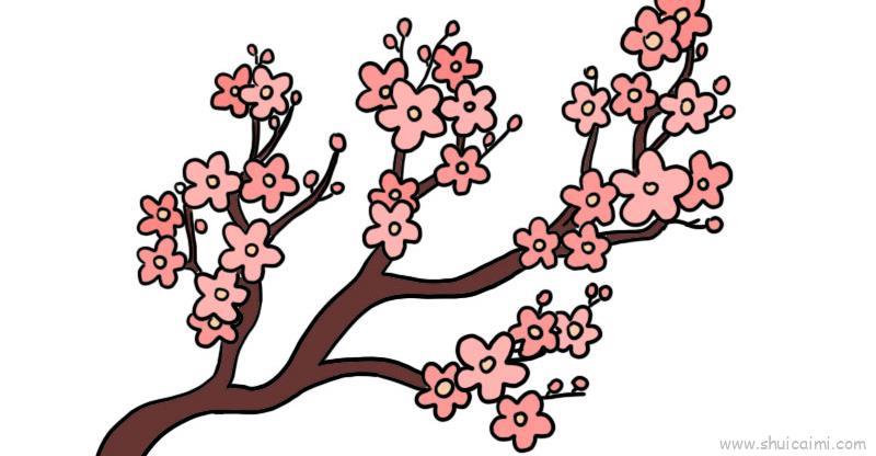 桃花树儿童画怎么画 桃花树简笔画图片大全
