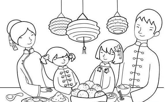 年夜饭的简笔画 年夜饭的简笔画怎么画的