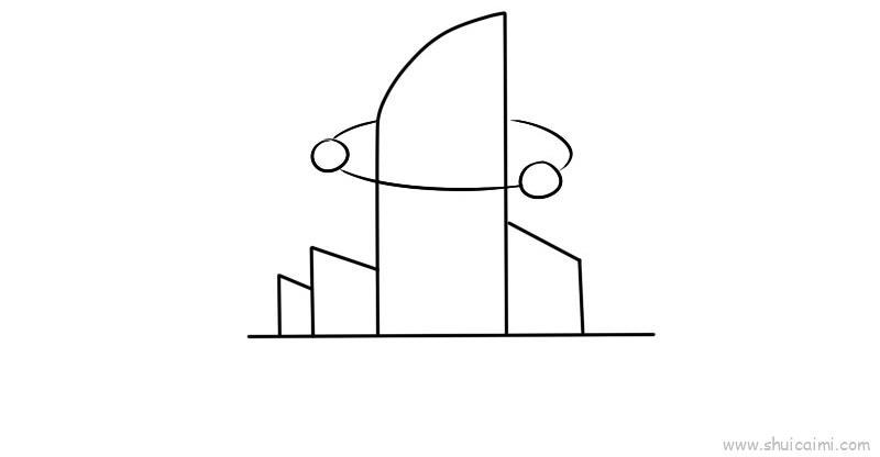 未来建筑儿童画怎么画 未来建筑简笔画好看
