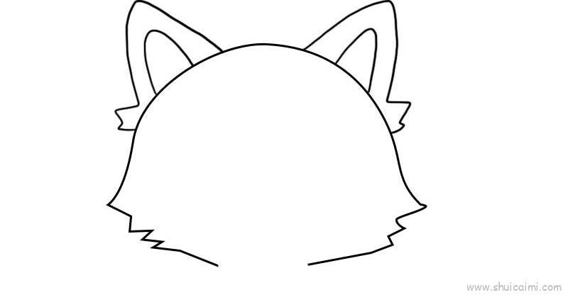 狼头儿童画怎么画 狼头简笔画步骤