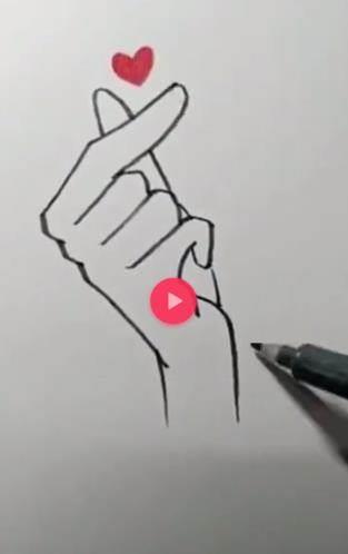 比心简笔画 比心简笔画小人