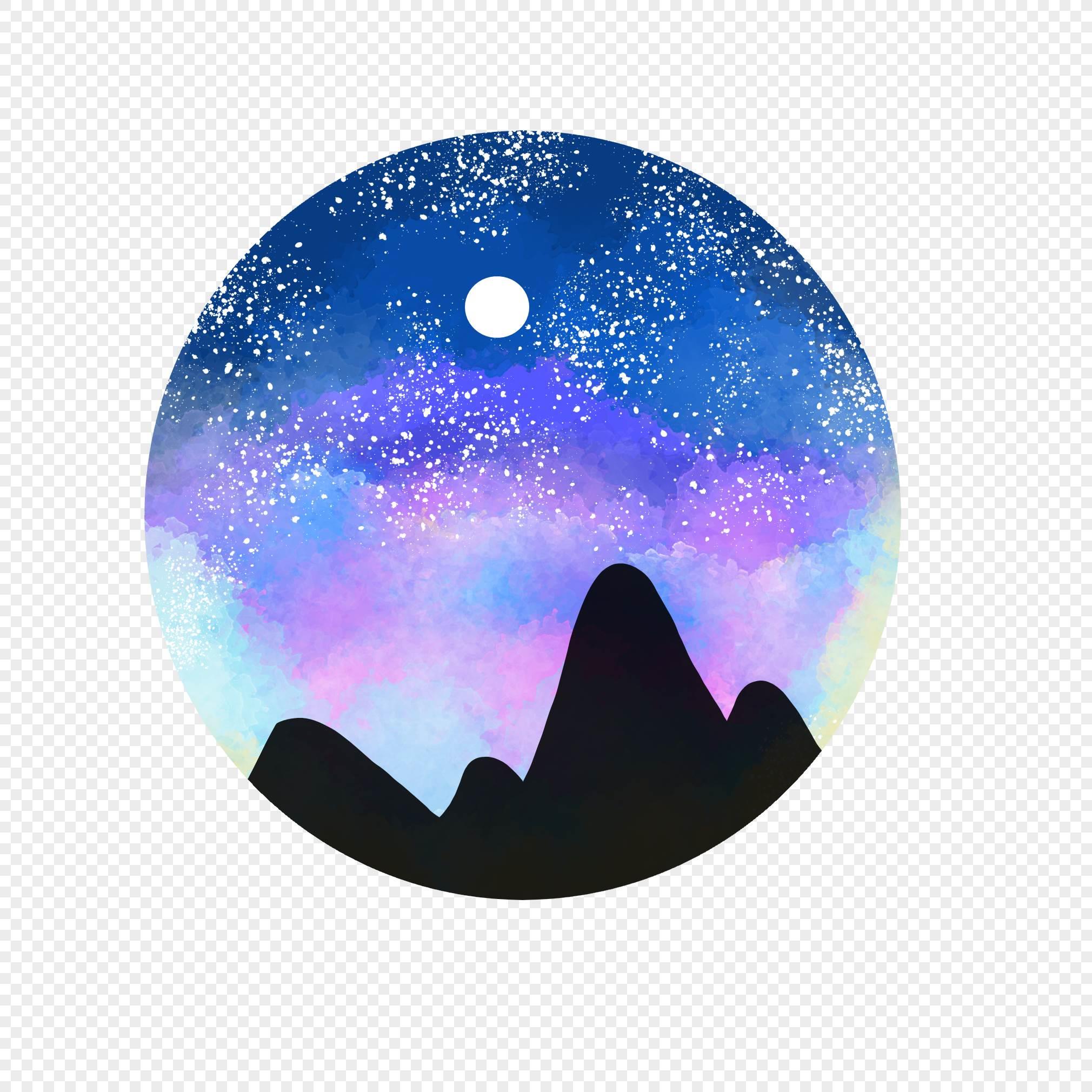星空简笔画 星空简笔画马克笔
