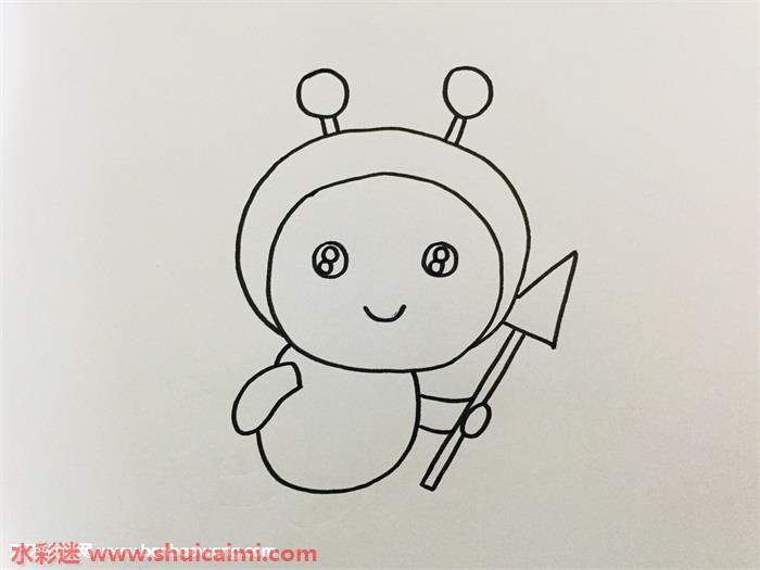 彩色卡通小蜜蜂怎么画 卡通小蜜蜂简笔画画法