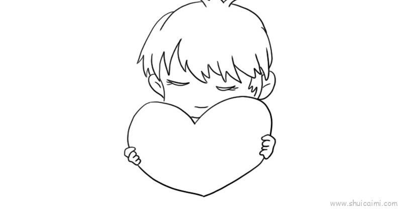 感恩节献爱心儿童画怎么画 感恩节献爱心简笔画图片