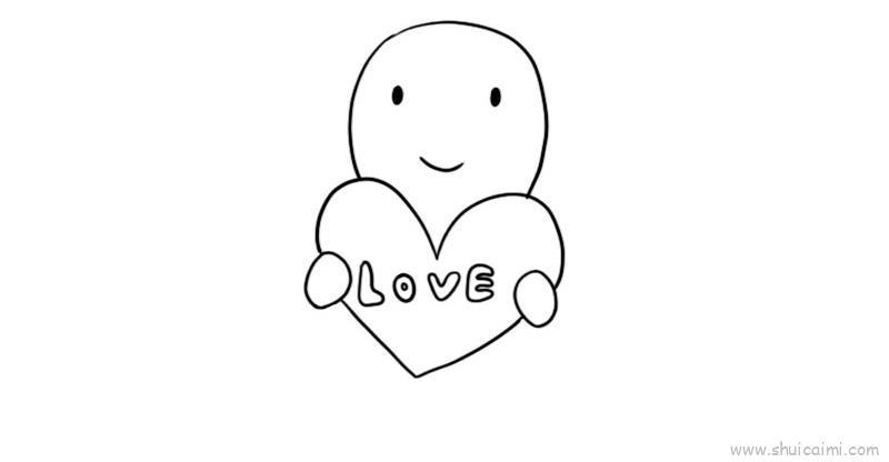 爱心小人儿童画怎么画 爱心小人简笔画画法