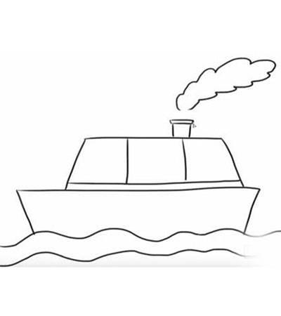 简笔画轮船怎么画 简笔画大船图片