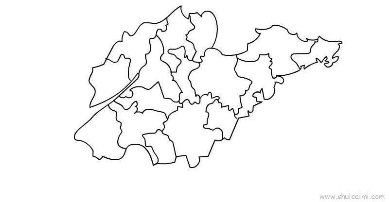 山东省地图儿童画怎么画 山东省地图简笔画画法