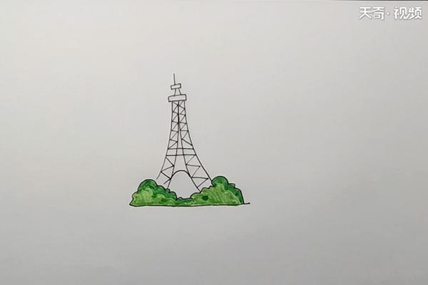 埃菲尔铁塔简笔画怎么画 埃菲尔铁塔简笔画步骤