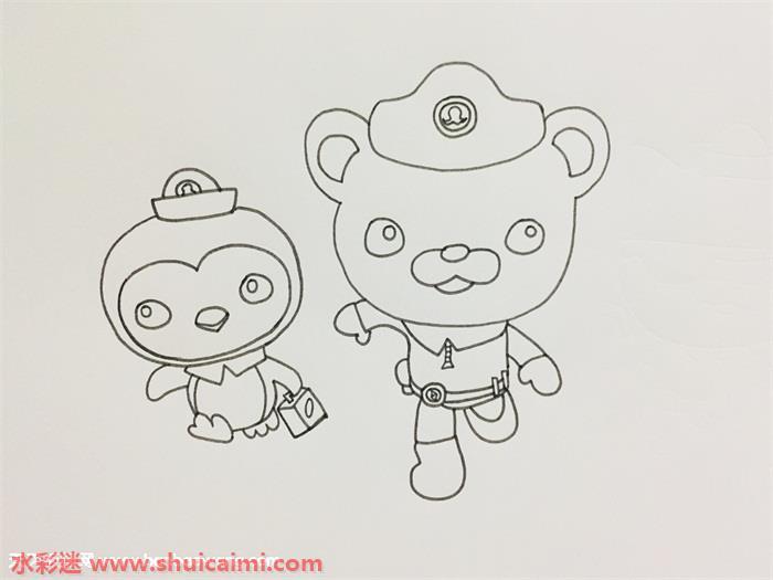 海底小纵队怎么画 海底小纵队简笔画简单好看