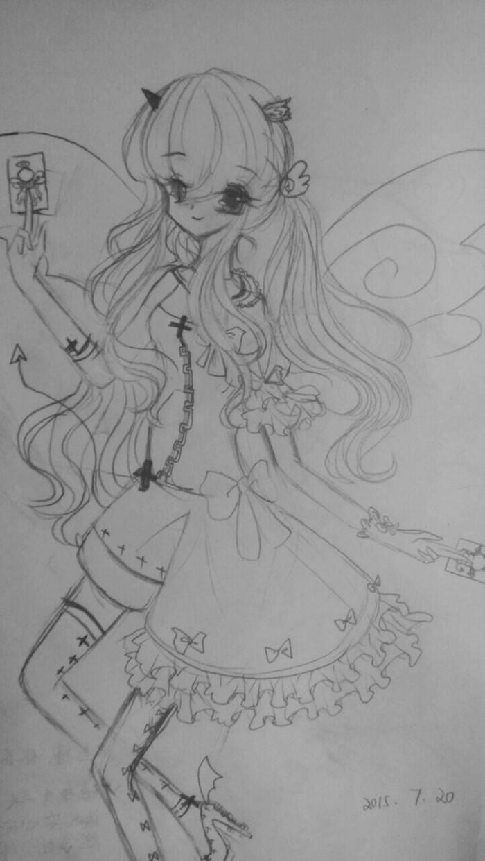 天使简笔画 天使简笔画可爱