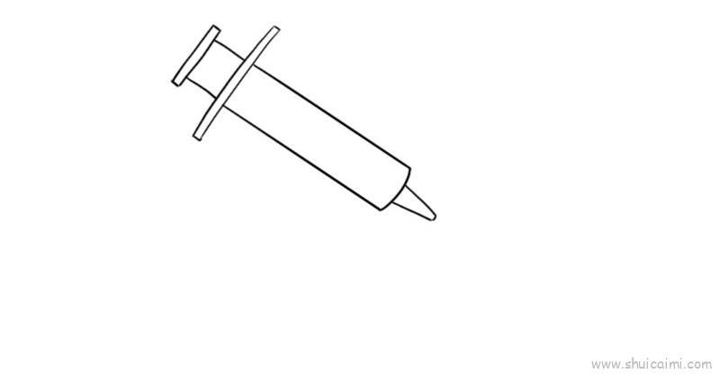医用针管儿童画怎么画 医用针管简笔画图片大全