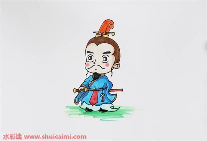屈原怎么画 屈原简笔画简单好看带颜色