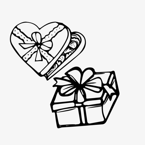 七夕节创意礼物简笔画素材 七夕节创意礼物怎么画