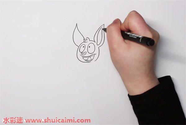 蝙蝠怎么画 蝙蝠简笔画步骤图