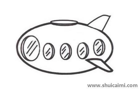 潜水艇儿童简笔画