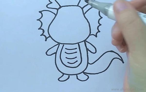 小绿龙儿童画怎么画 小绿龙简笔画简单