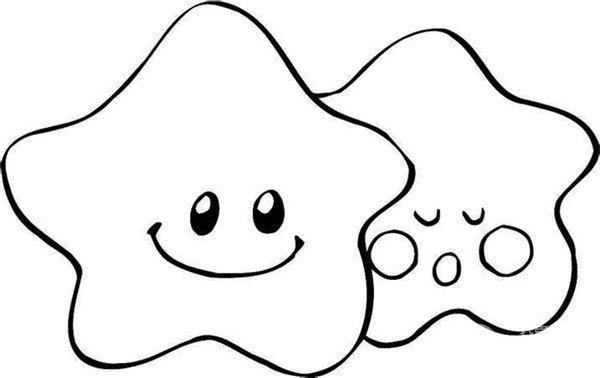 海星兄弟俩的简笔画怎么画 海星兄弟俩简笔画简单又好看