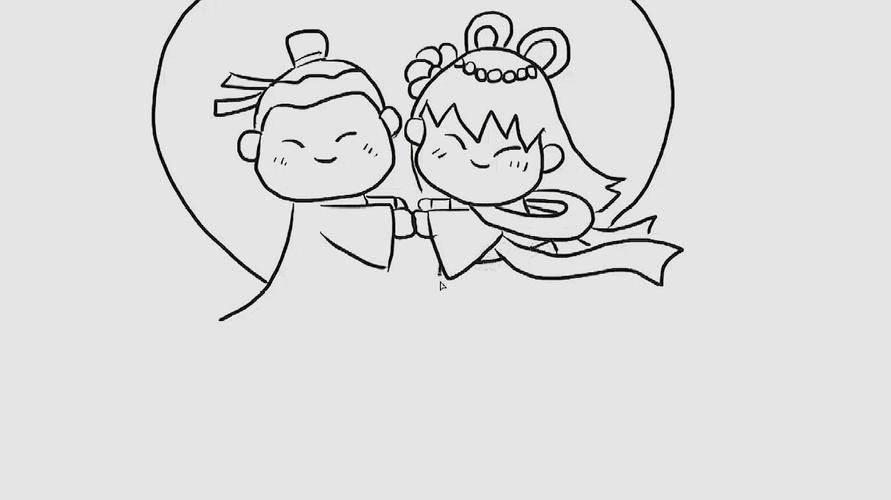 牛郎织女简笔画 牛郎织女简笔画连环画